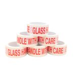 adhesive tape printed glass with care