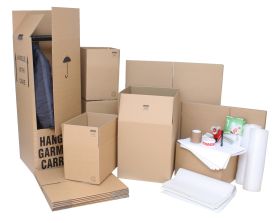 large moving kit & accessories, plus cardboard wardrobe boxes